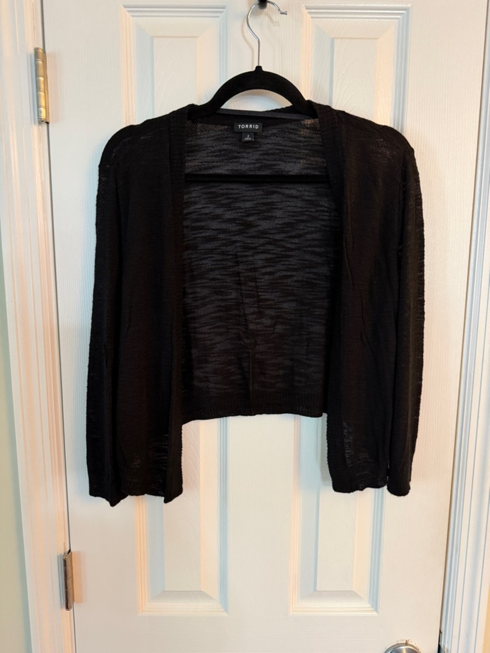 torrid Black Open-Front Cropped Shrug